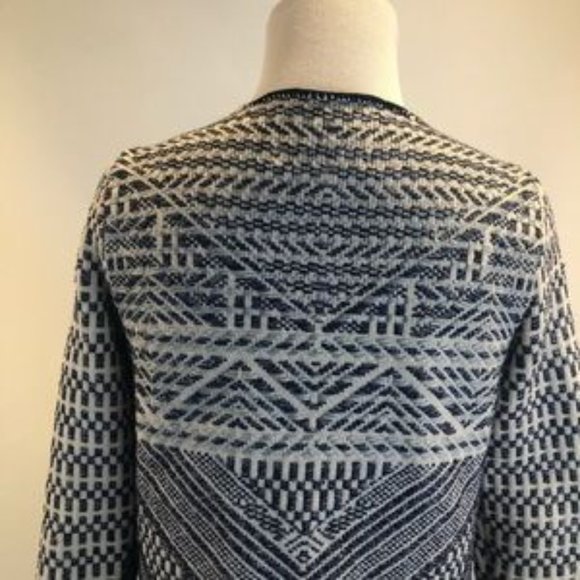 Lucky Brand Navy Fringe Open Sweater Coat SZ S - Picture 7 of 9